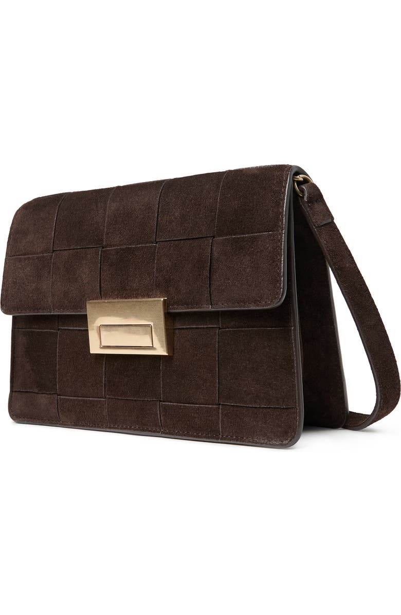 Loeffler Randall Delphine Woven Suede Shoulder Bag, Alternate, color,