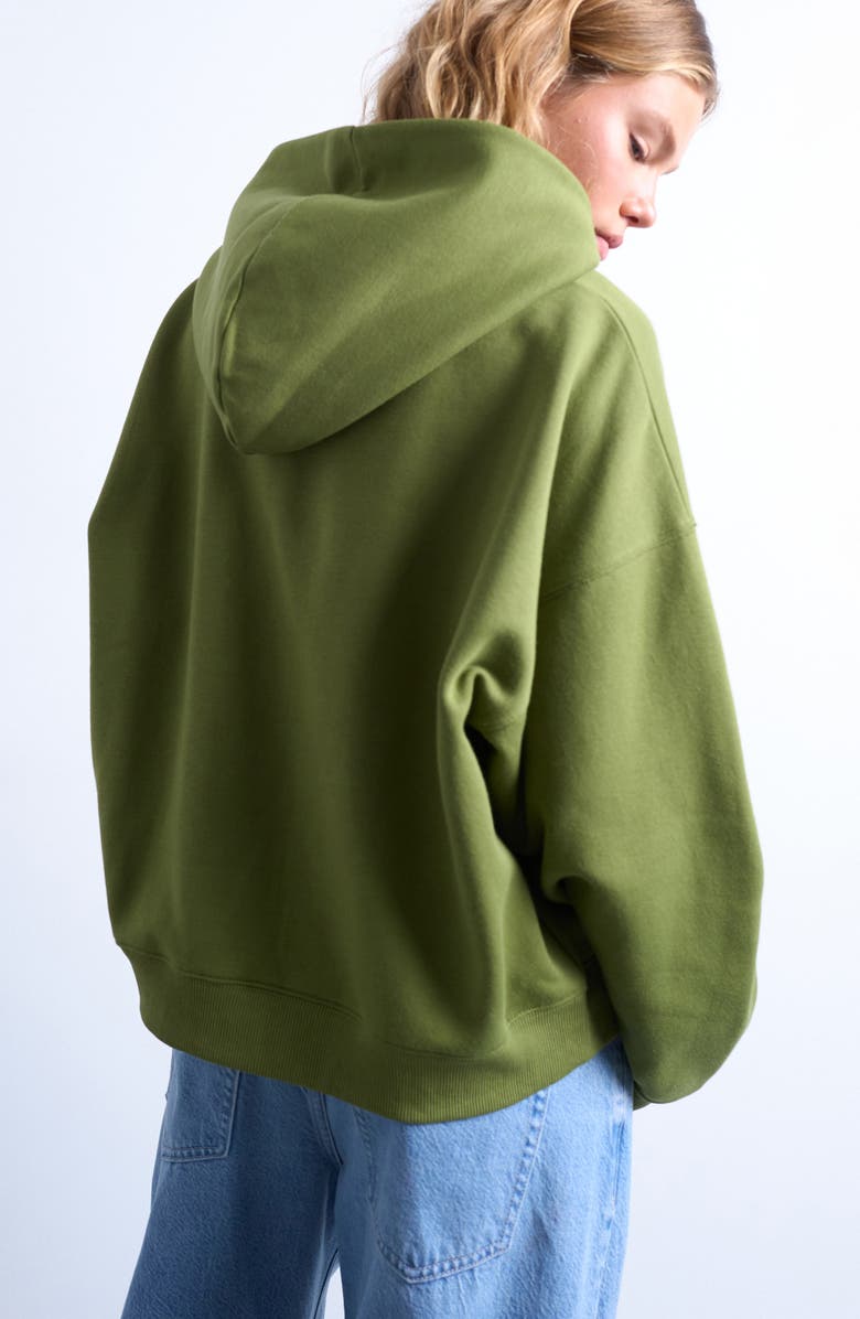 Topshop Ultimate Hoodie, Alternate, color, Dark Green