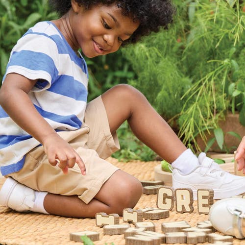 Kaplan Early Learning Company Bark Block Letters In Multi