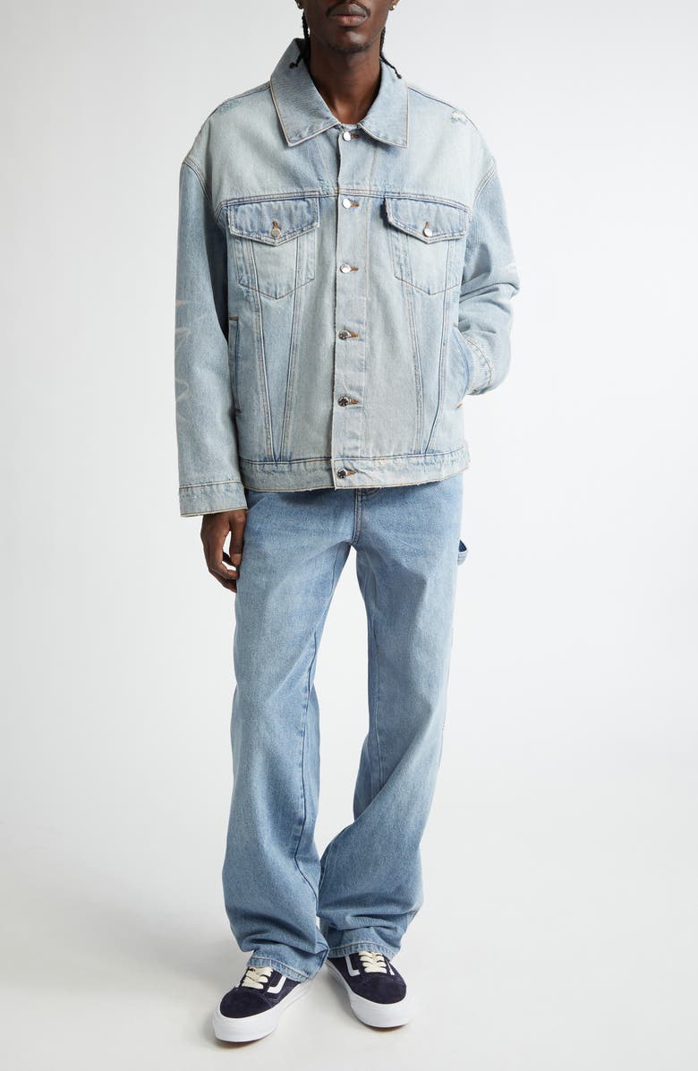 Noon Goons Jailhouse Quilted Lining Denim Jacket, Alternate, color, 