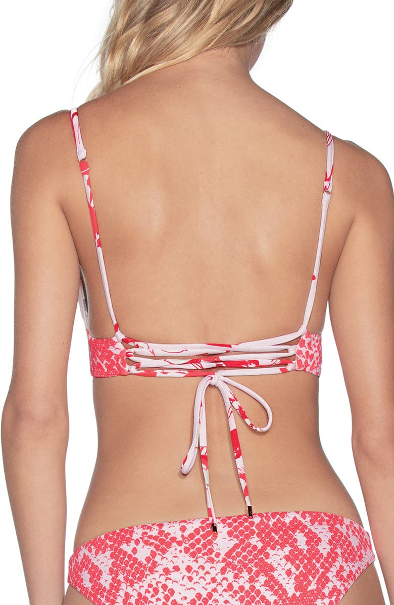 Maaji Romantic Parade Longline Reversible Bikini Top, Alternate, color,