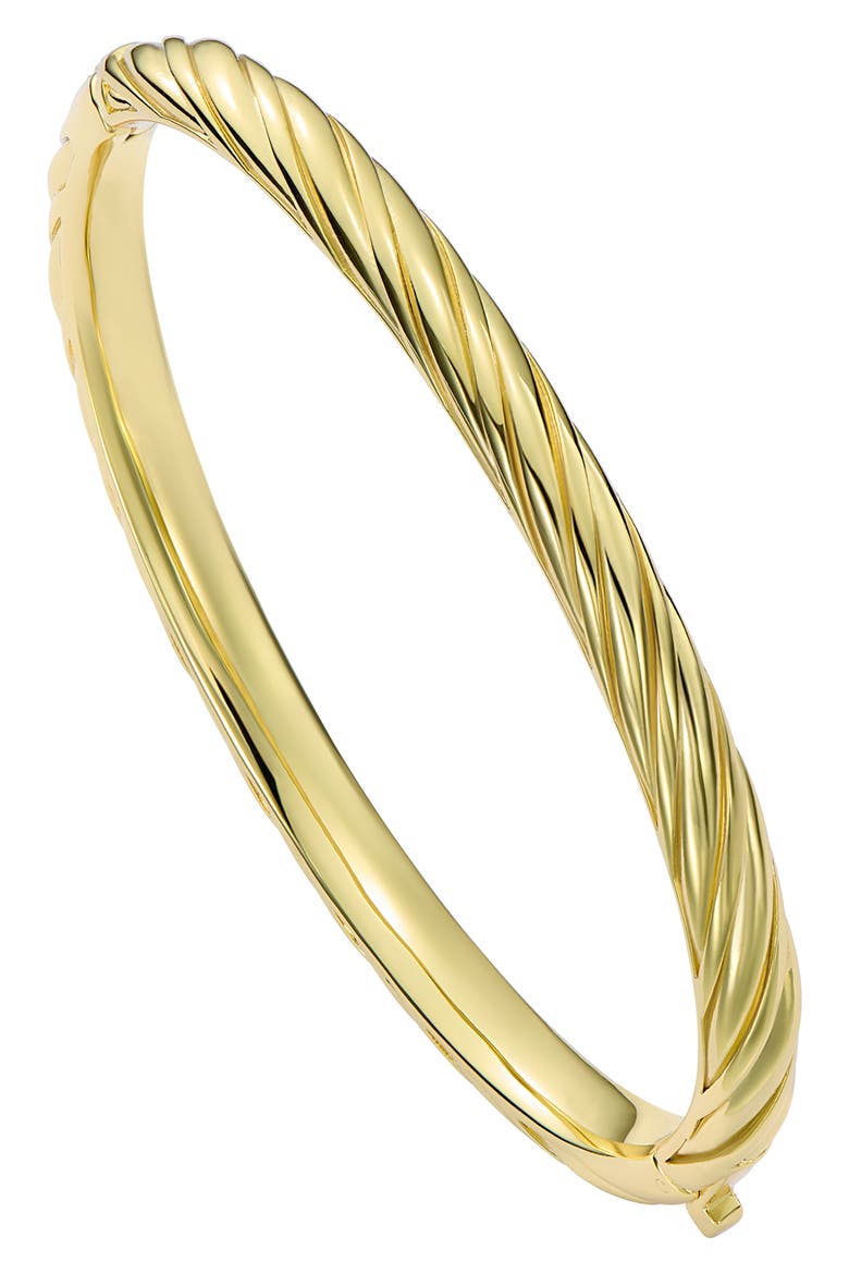 Melissa Metal Twist Hinged Bangle, Alternate, color, GOLD TONE
