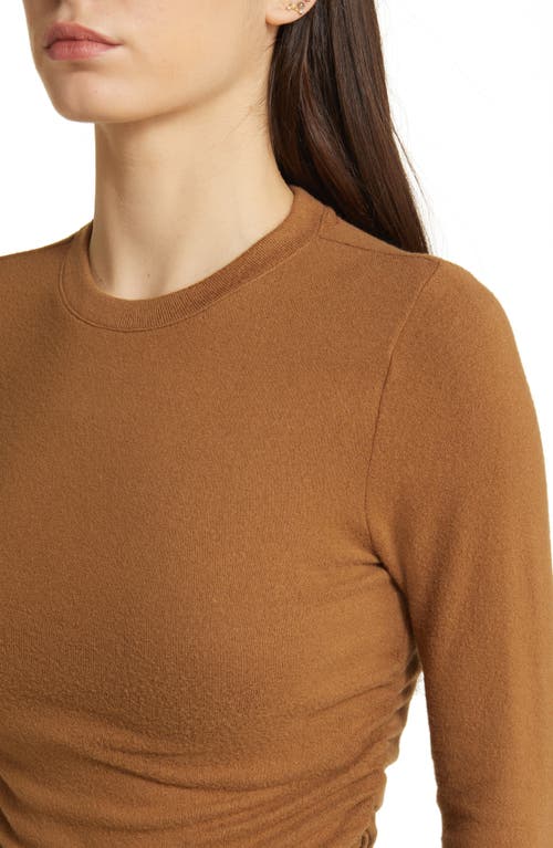 Madewell Long Sleeve Ruched Brushed Jersey Top