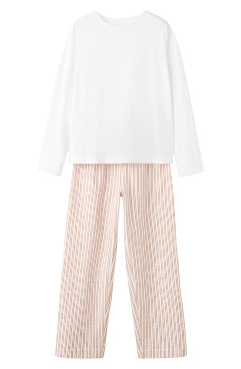 Two-Piece Stripe Cotton Pajamas