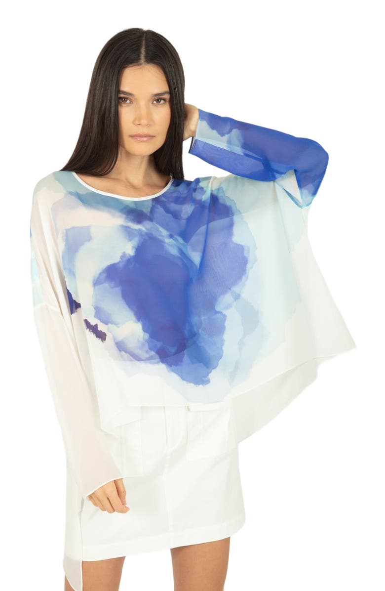 SECRET MISSION Vanna Top, Alternate, color, Azure Morning Glory