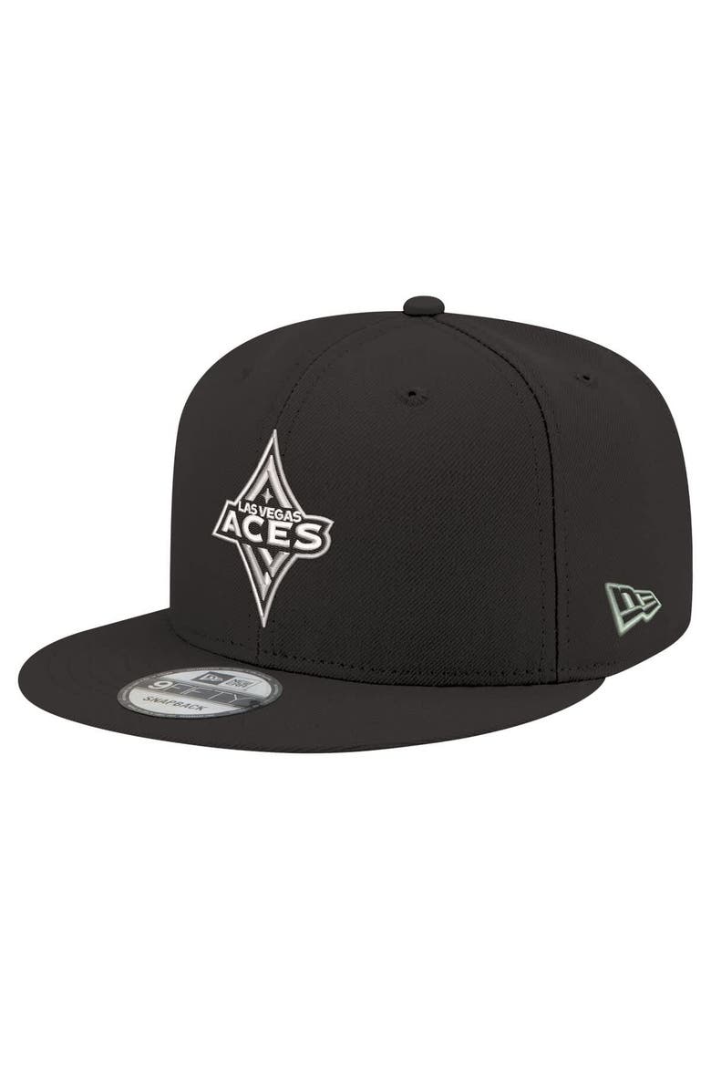 Unisex New Era Black Las Vegas Aces Logo 9FIFTY Snapback Hat, Main, color, Black