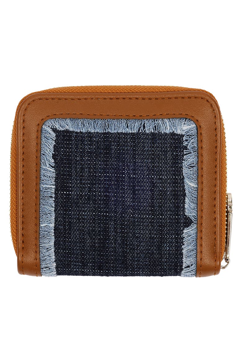 Small Frayed Edge Wallet, Alternate, color, DARK DENIM