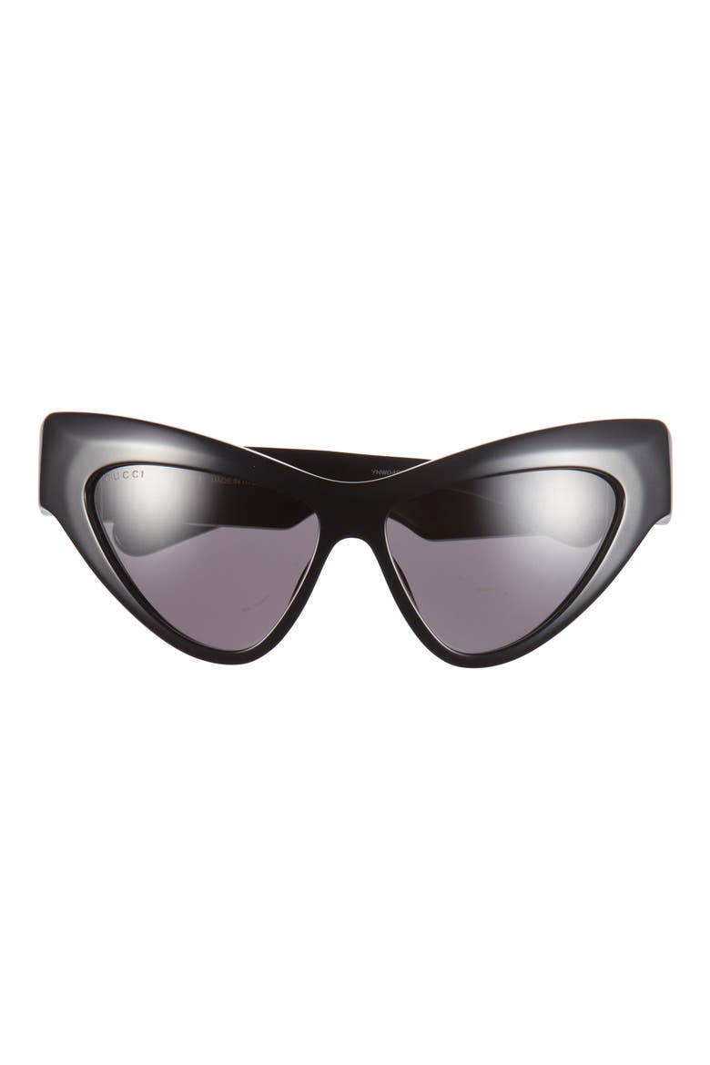 57mm Cat Eye Sunglasses, Main, color, BLACK BLACK GREY