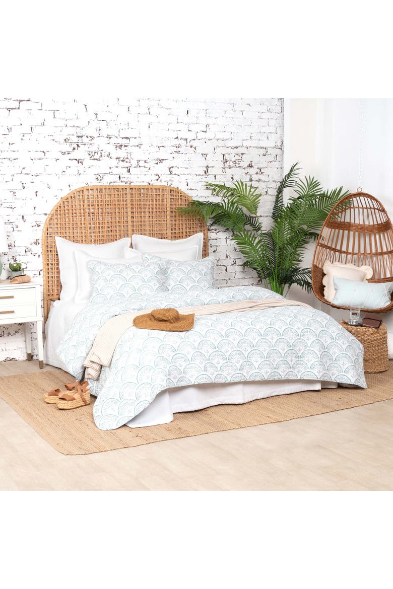 Halsey Scallop Full/Queen 3-Piece Quilt Bedding Set, Main, color, Blue