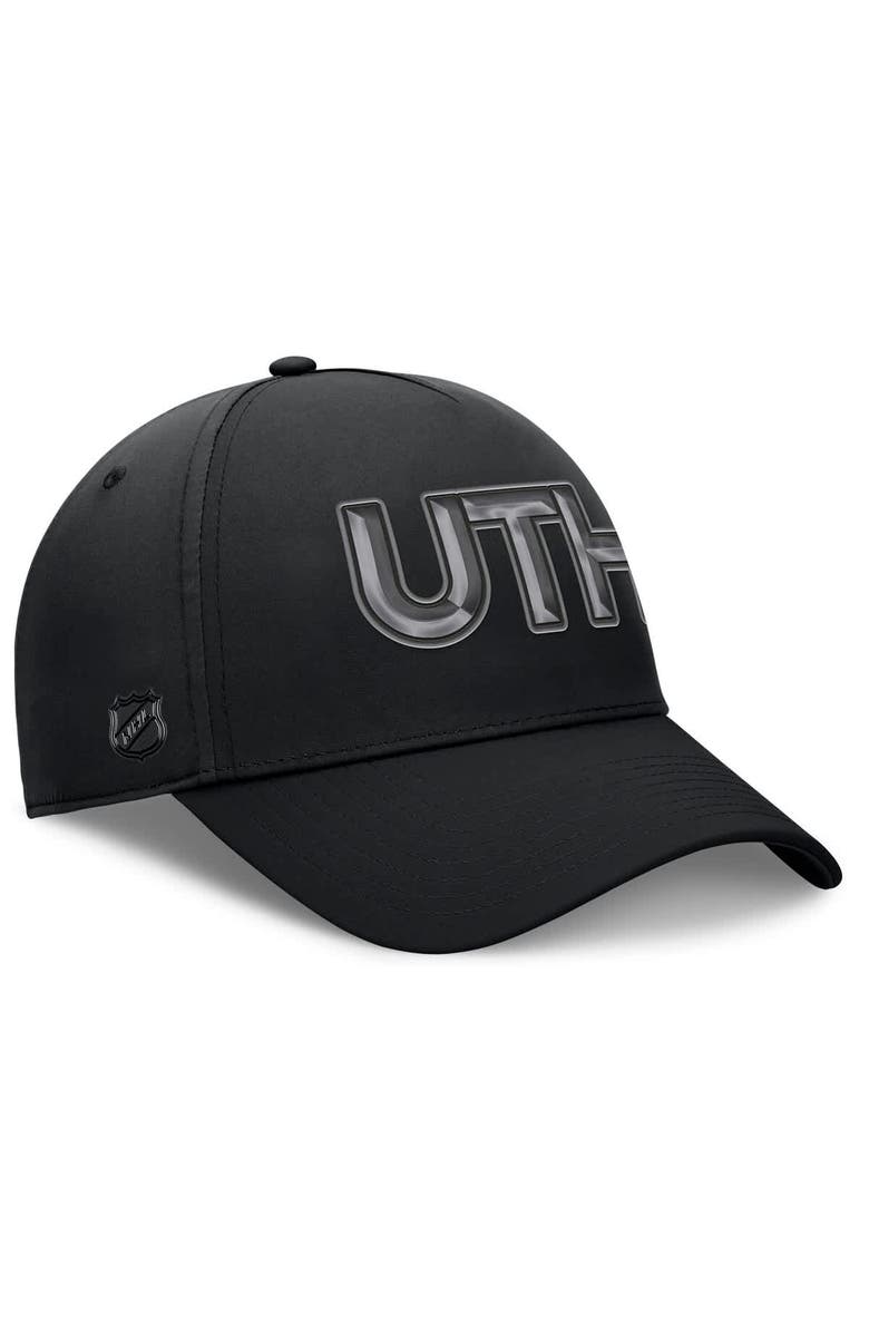 FANATICS Men's Fanatics Black Utah Mammoth Authentic Pro Road Team Code Flex Hat, Alternate, color, Black