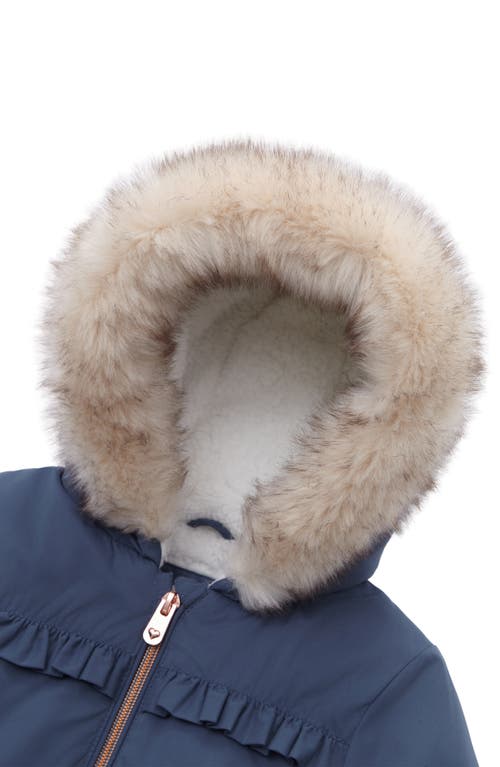 Rokka&rolla Borg Lining Puffer Coat In Blue