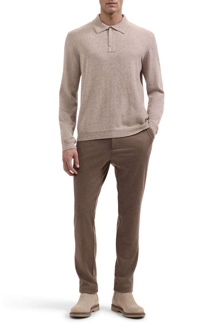 Quarter Zip Wool Polo Sweater, Alternate, color, MOSS