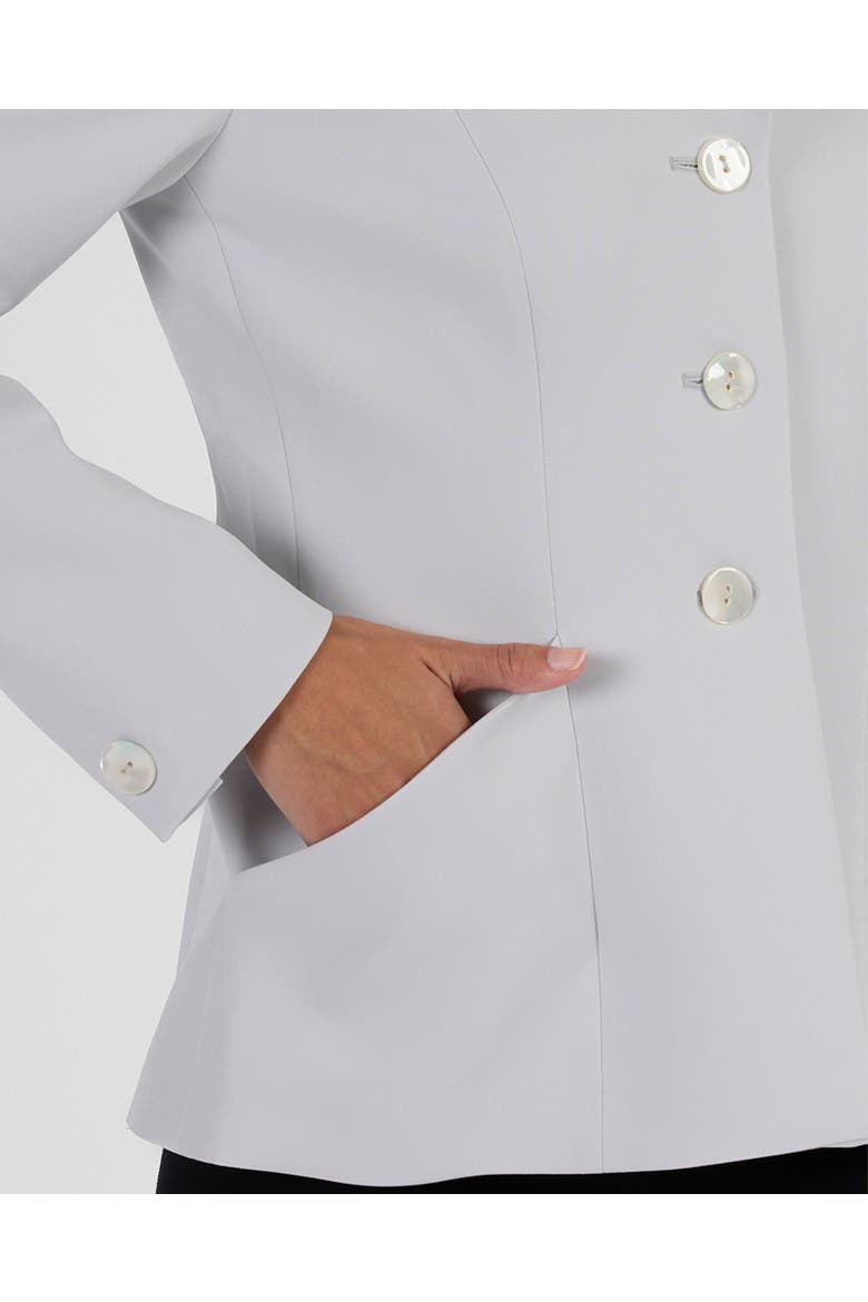 Febe Jacket in Soft Stretch Crepe, Alternate, color, Ash Blue