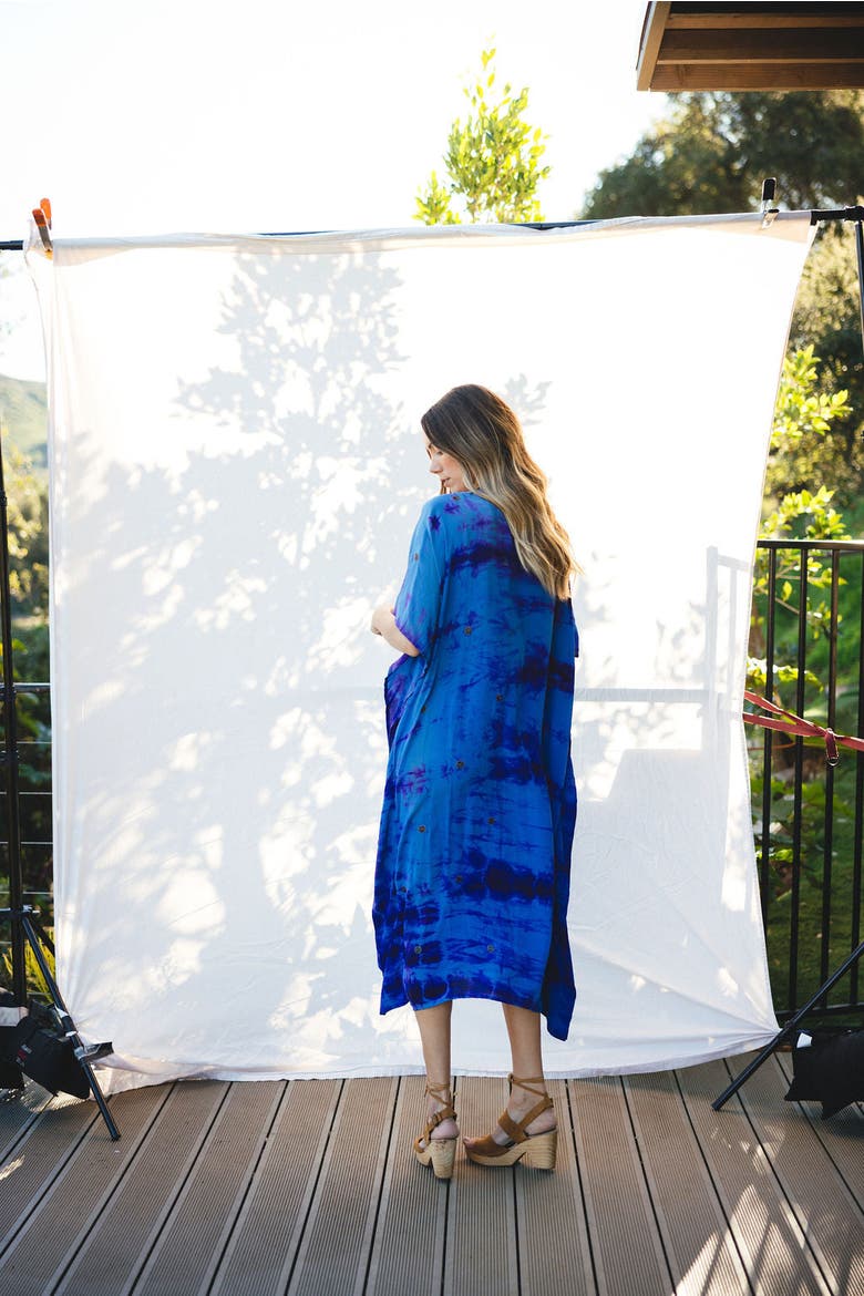 Long Caftan Riri, Alternate, color, Blue