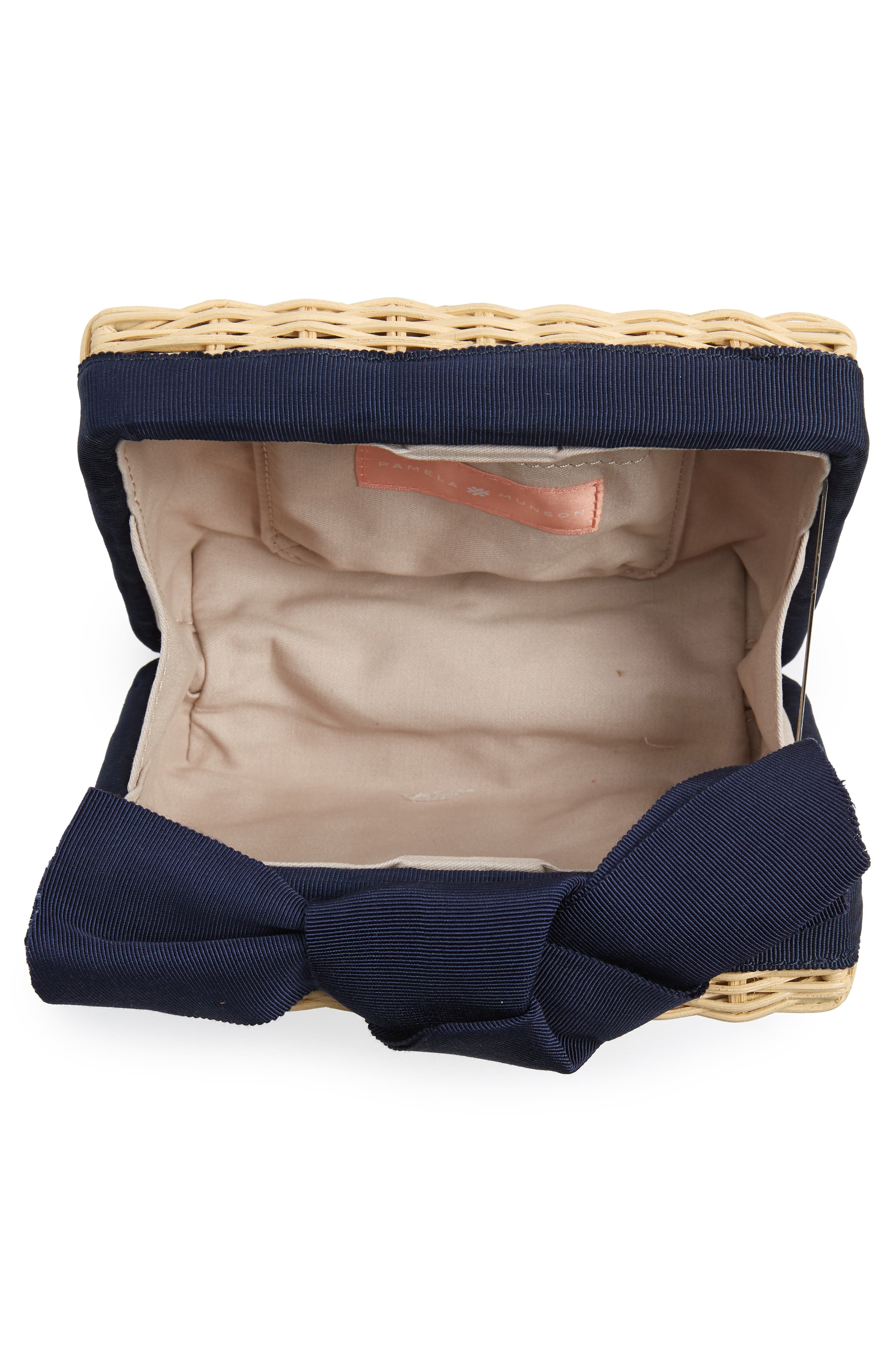 Pamela Munson Woven Rattan Clutch, Alternate, color, 