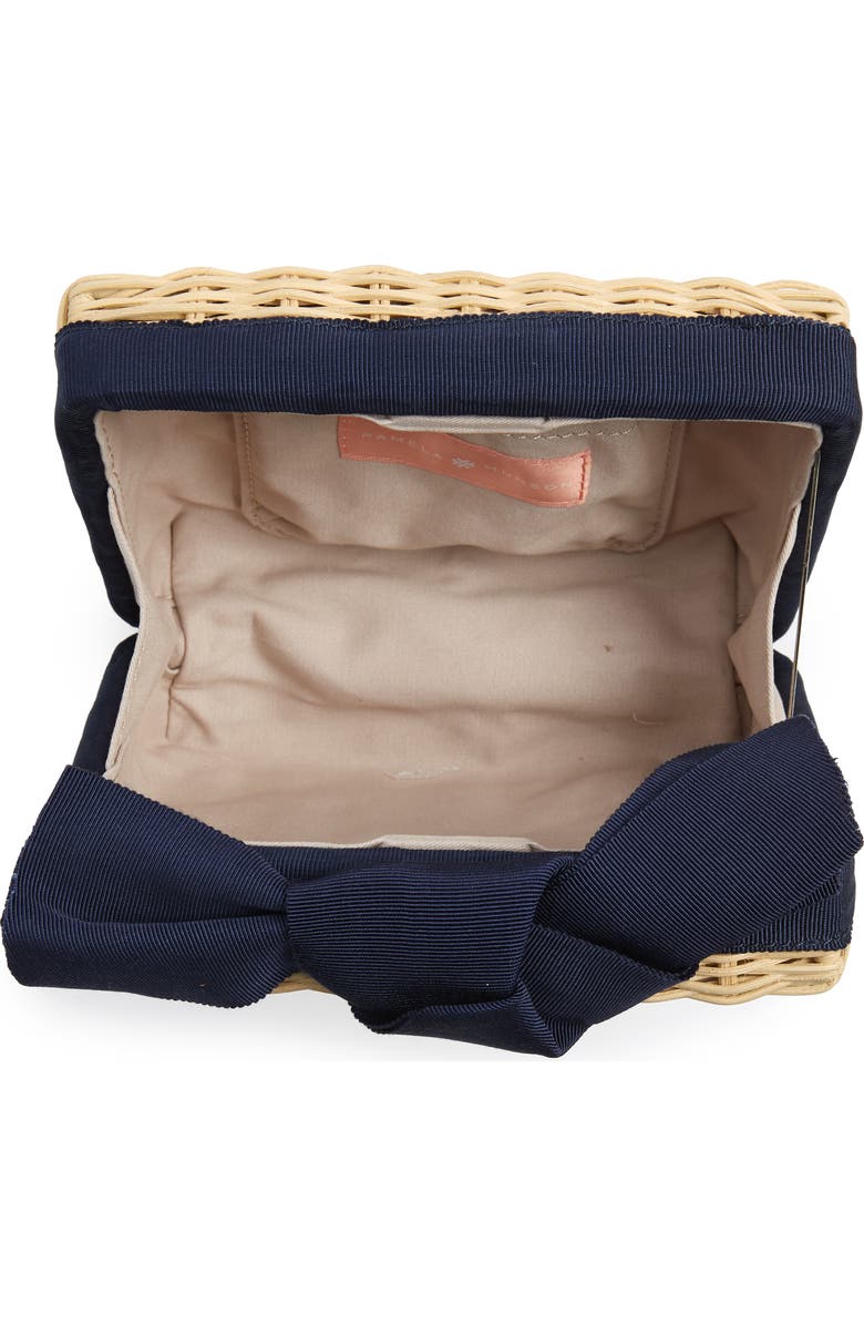 Pamela Munson Woven Rattan Clutch, Alternate, color,