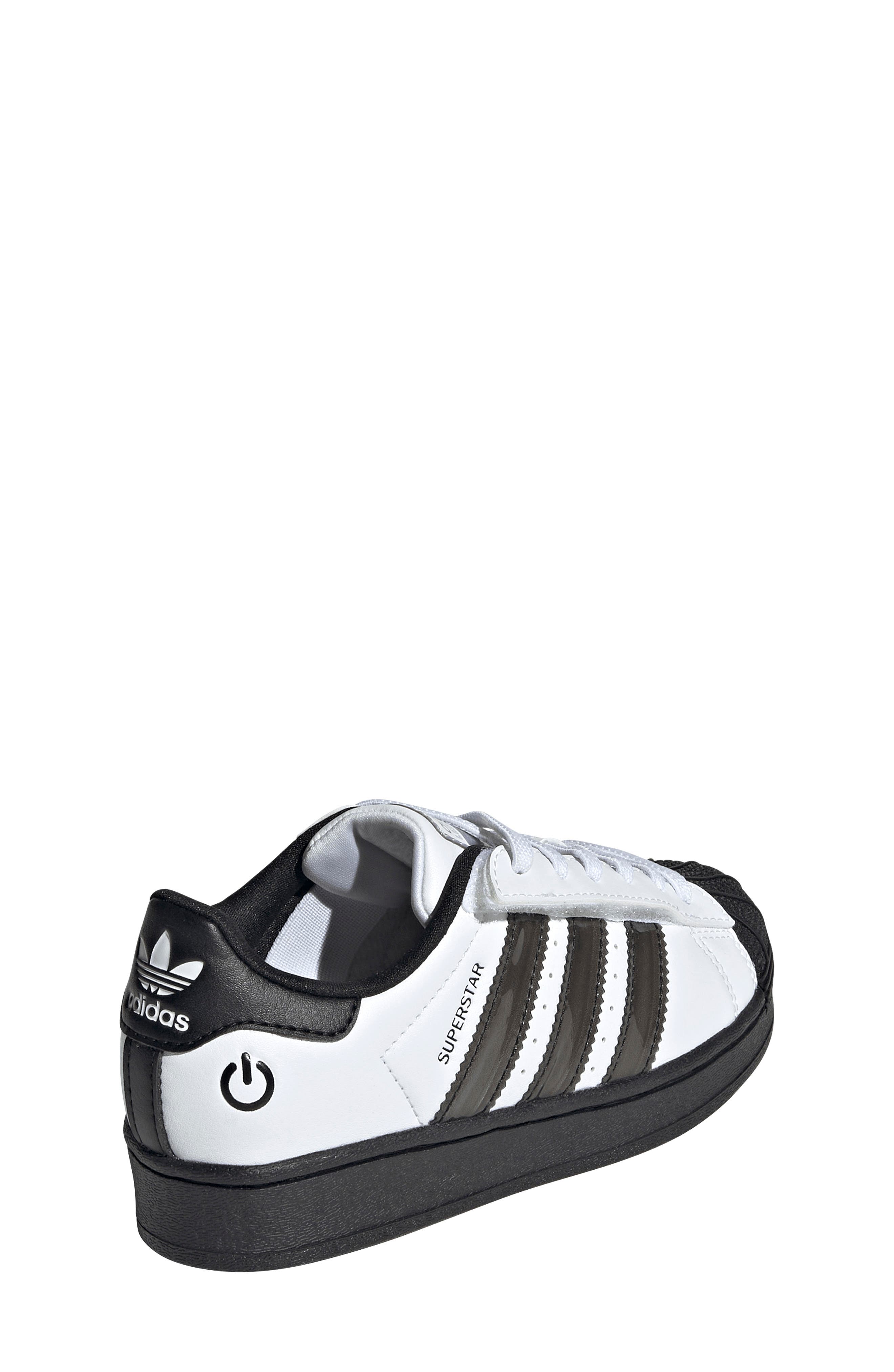 adidas Kids' Superstar LED Lights Sneaker, Alternate, color, Footwear White/ Core Black