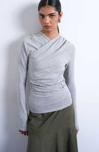 Ruched Wrap Top