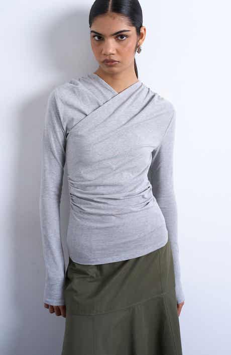 Ruched Wrap Top