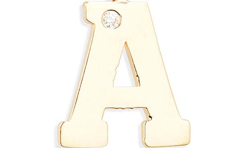 Anzie Love Letter Diamond Initial Charm In Gold