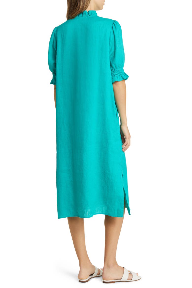 Nydela Linen Shift Dress, Alternate, color, GREENLAKE