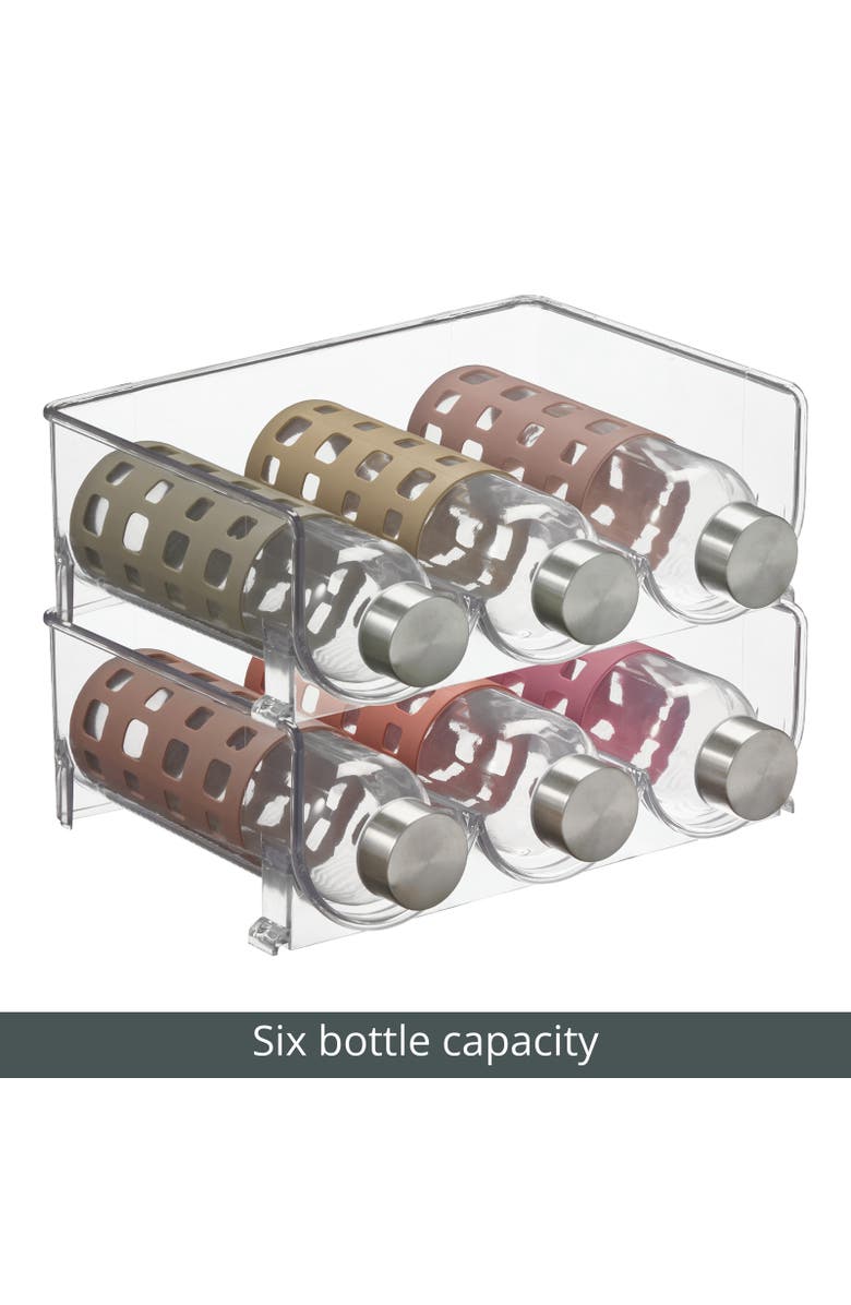 mDesign Plastic Free-Standing Stackable 3 Bottle Storage Rack, 2 Pack, Alternate, color,