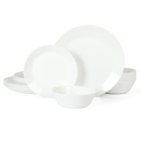 Opalton 18-Piece Chip Resistant Opal Glass Dinnerware Set