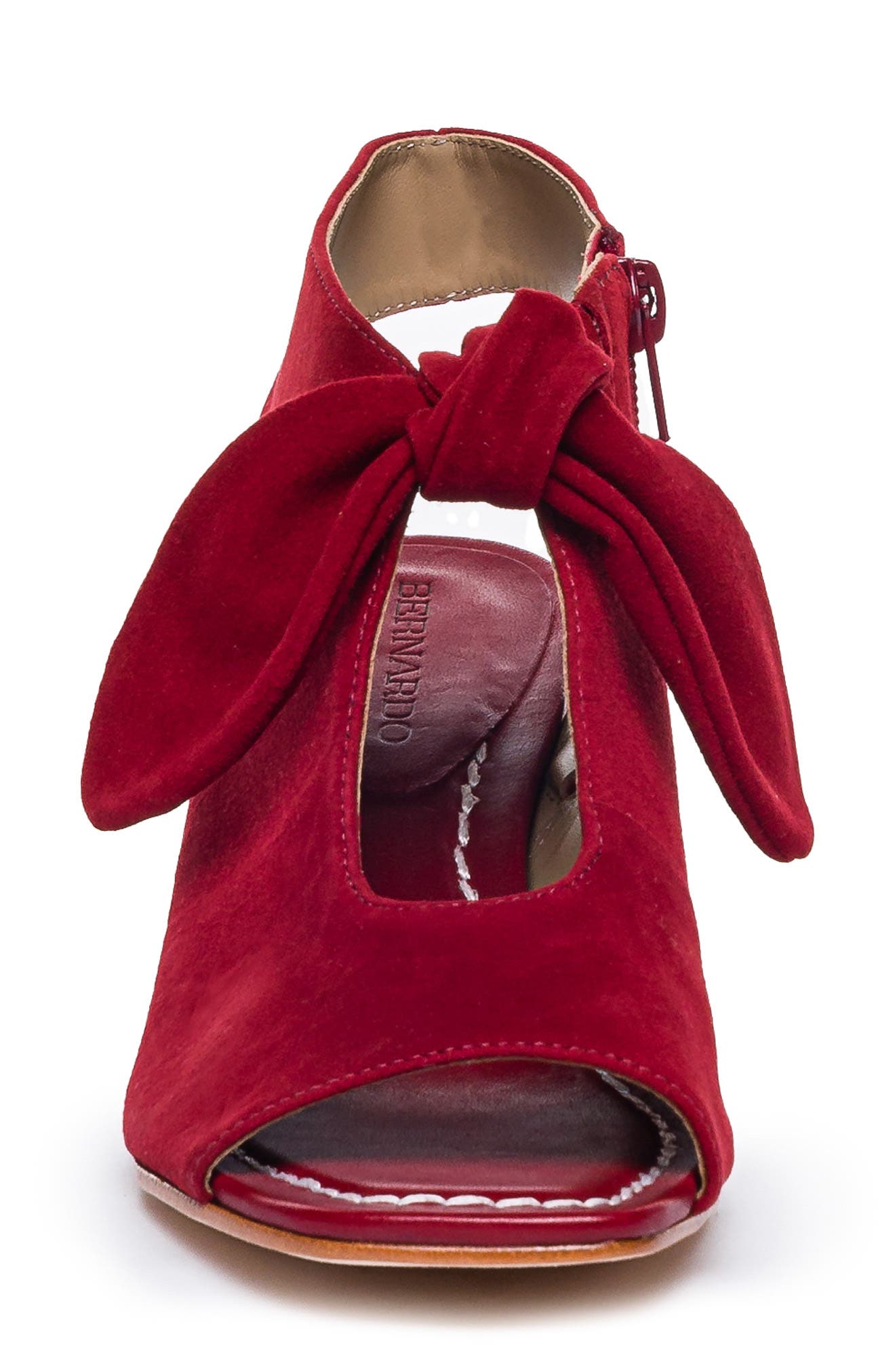 Lizzie Sandal, Alternate, color, DARK RED