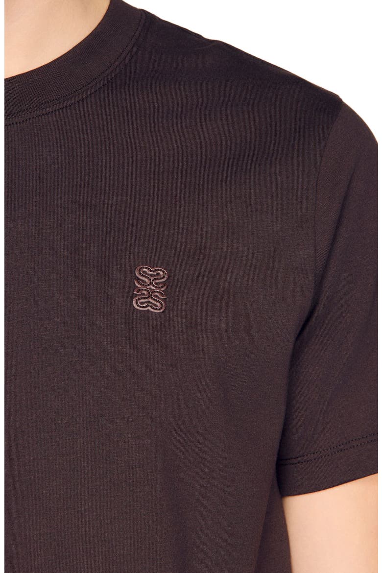 Cotton logo T-shirt, Alternate, color, Chocolate