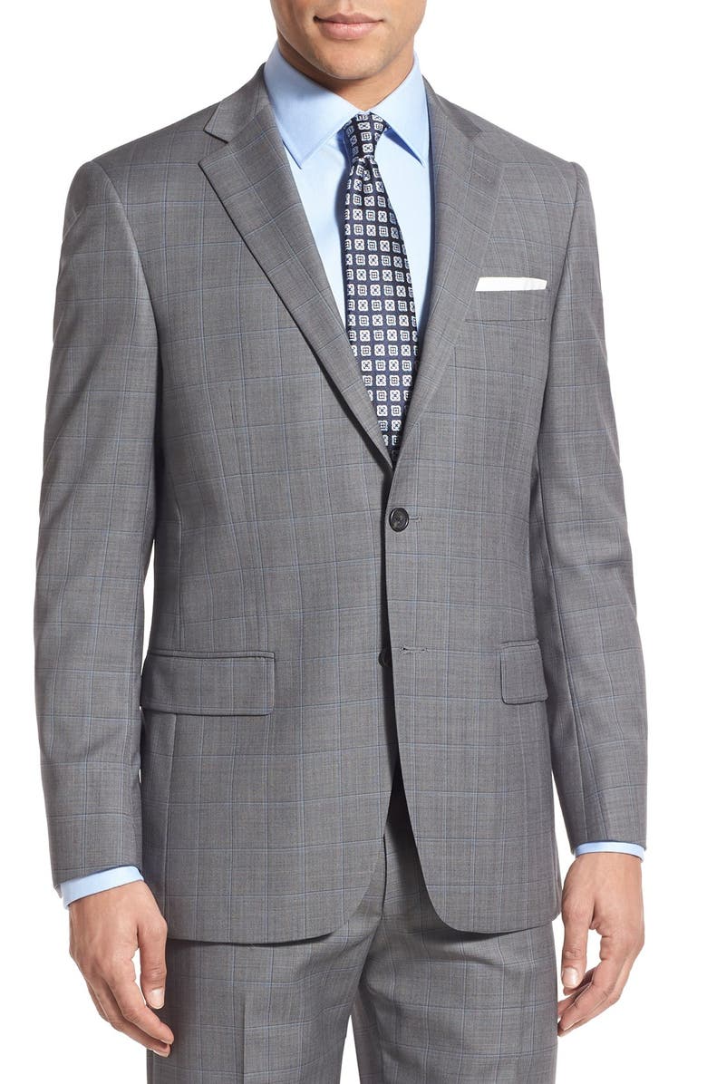 Hart Schaffner Marx Classic Fit Plaid Wool Suit, Alternate, color, 