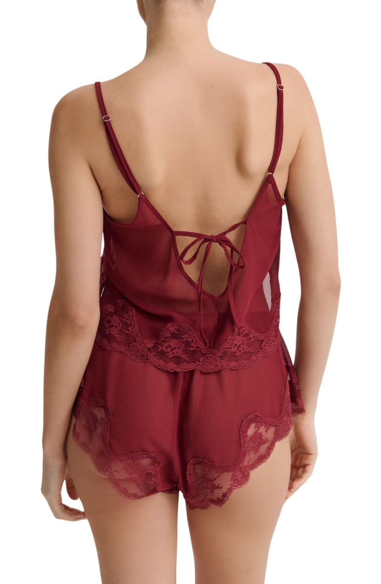 Kat The Label Harley High Cut Pajama Shorts, Alternate, color, Rhubarb