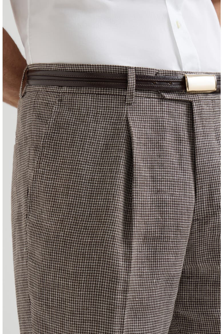 Houndstooth trousers, Alternate, color, Hazelnut