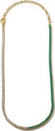 Mark Henry Half & Half Emerald and Diamond Tennis Necklace