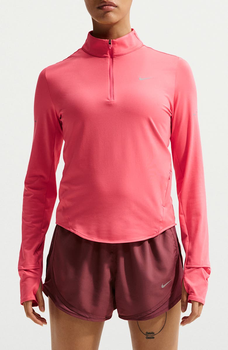 Nike Swift Dri-FIT UV Half Zip Running Top, Main, color, 897 Sea Coral