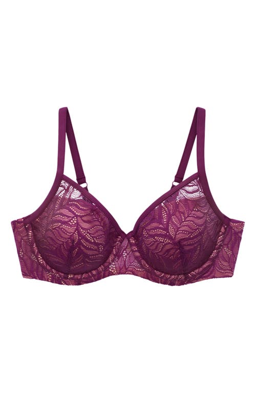 Thirdlove Feather Lace Underwire Demi Bra In Purple