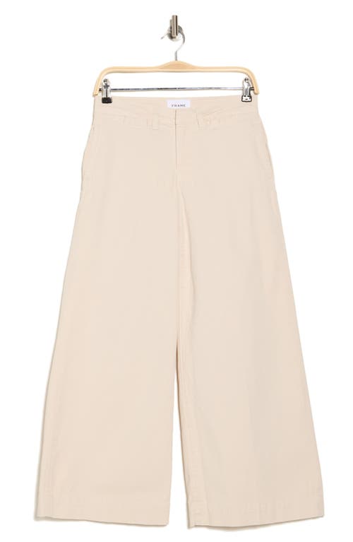 Frame Le Pixie Tomboy Wide Leg Trousers In Bone