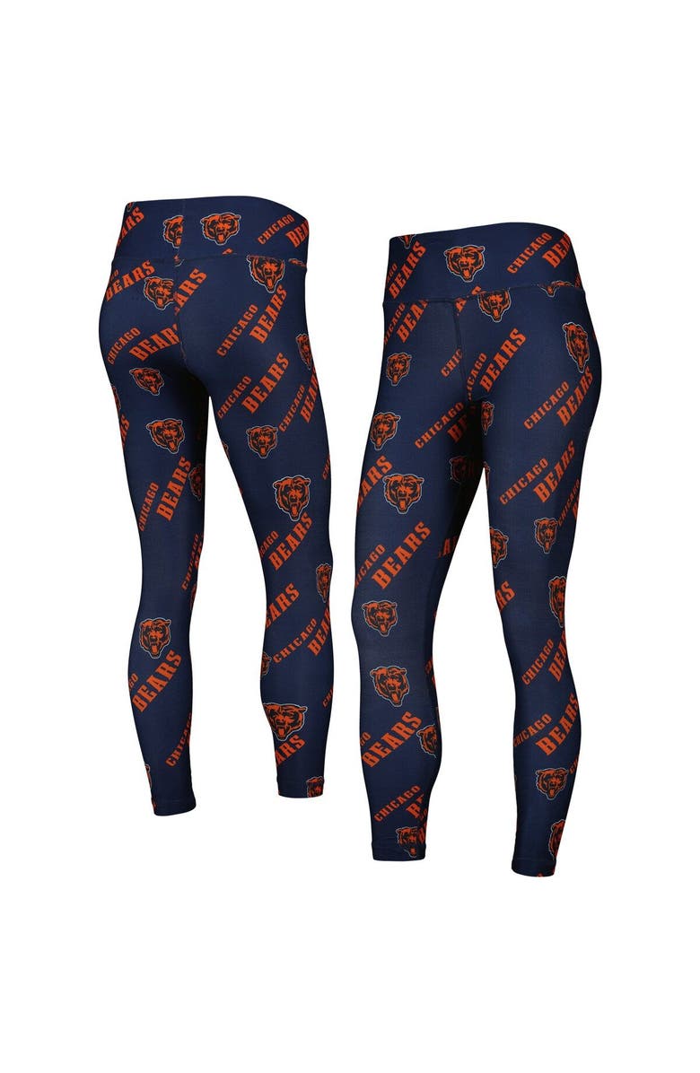 CONCEPTS SPORT Women's Concepts Sport Navy Chicago Bears Breakthrough Allover Print Lounge Leggings, Main, color, Navy