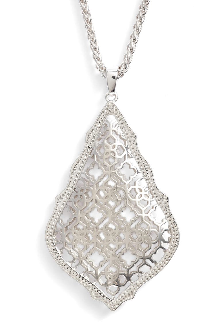 'Aiden' Pendant Necklace, Alternate, color, SILVER FILIGREE