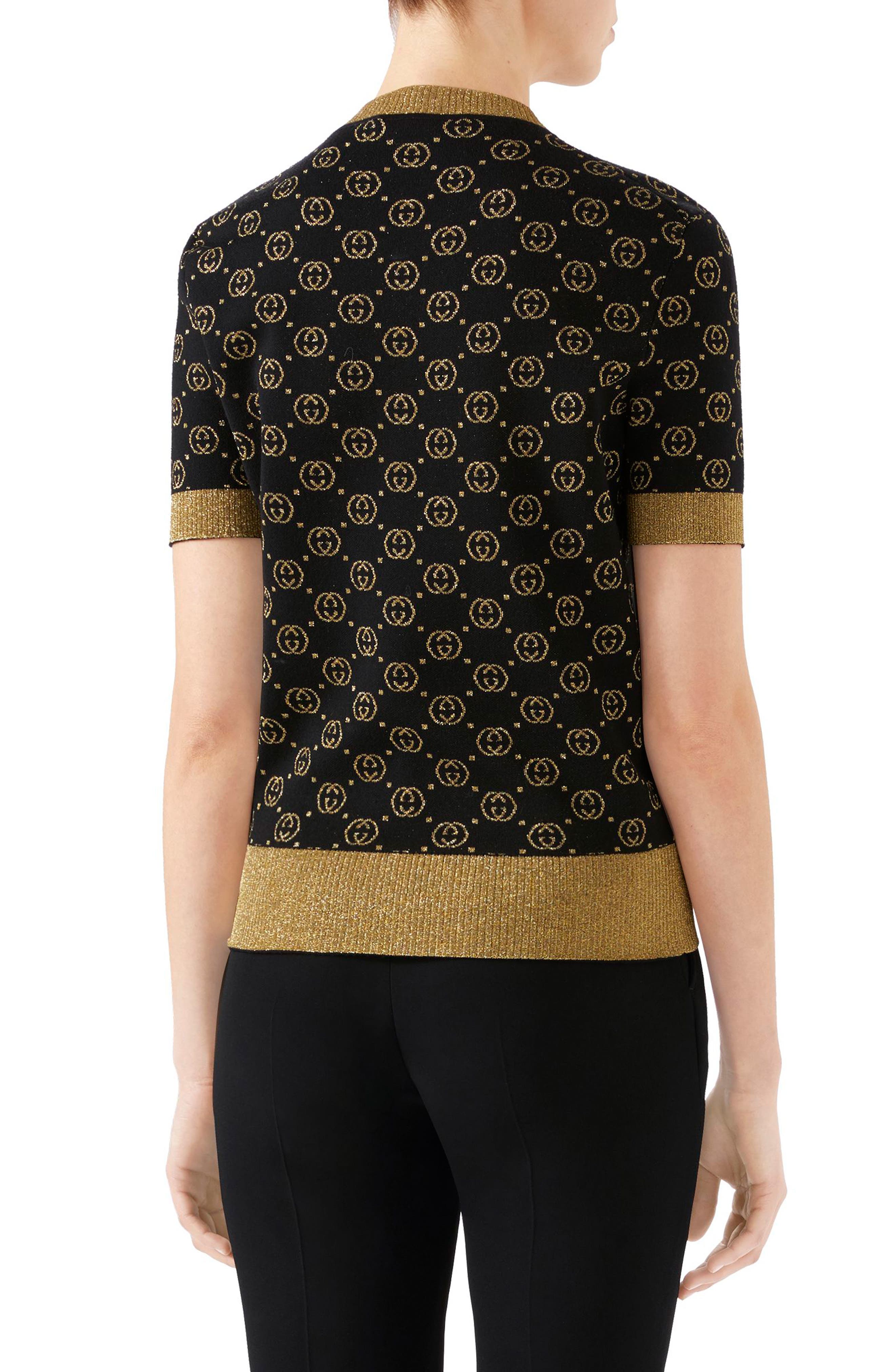Gucci Metallic GG Wool Sweater (Women) | Nordstrom
