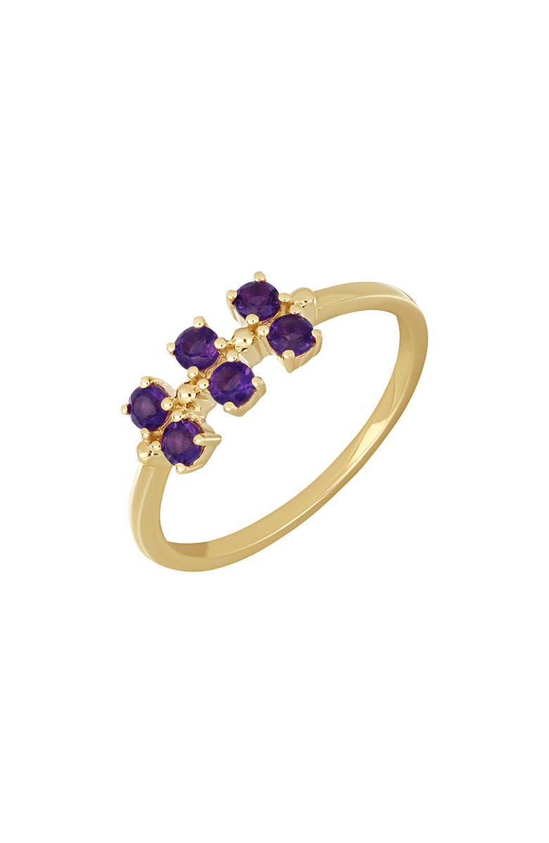 Bony Levy 14K Gold Semiprecious Stone Stackable Ring, Main, color, 14K Yellow Gold / Amethyst