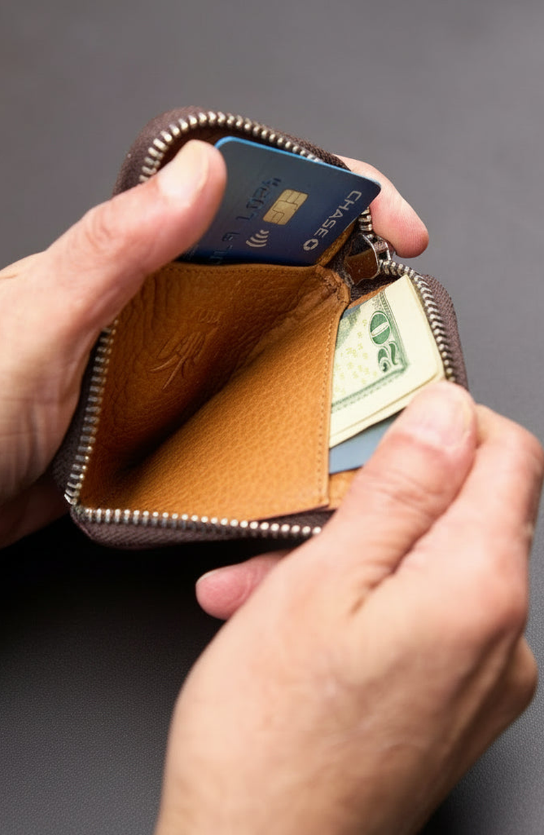 Tusk Ascot Zip Card Wallet, Alternate, color, Tan