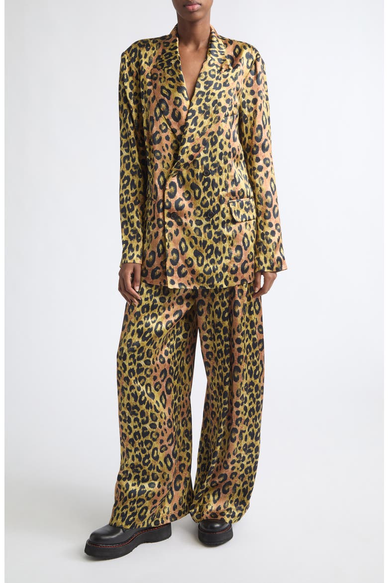 Ragged Oversize Leopard Print Jacket, Alternate, color, LIGHT BROWN PINK LEOPARD