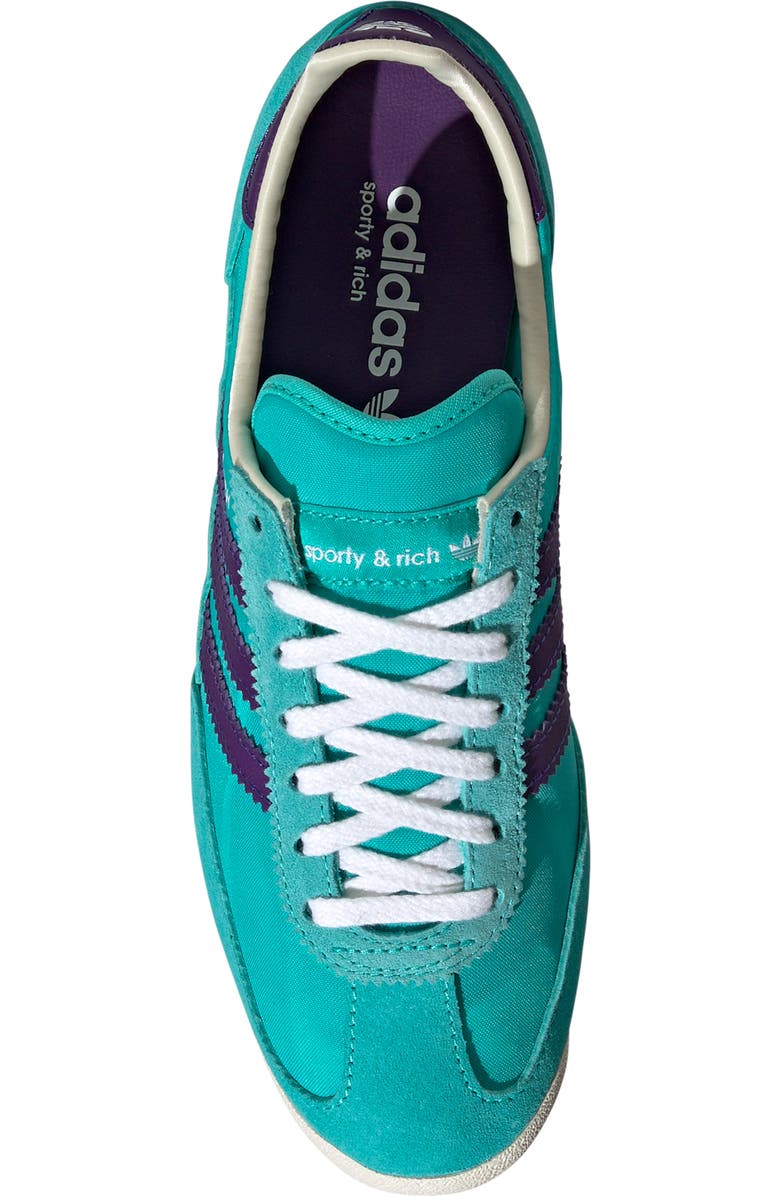 adidas x Sporty & Rich SL 72 Sneaker, Alternate, color, Mint/ Purple/ Cream White