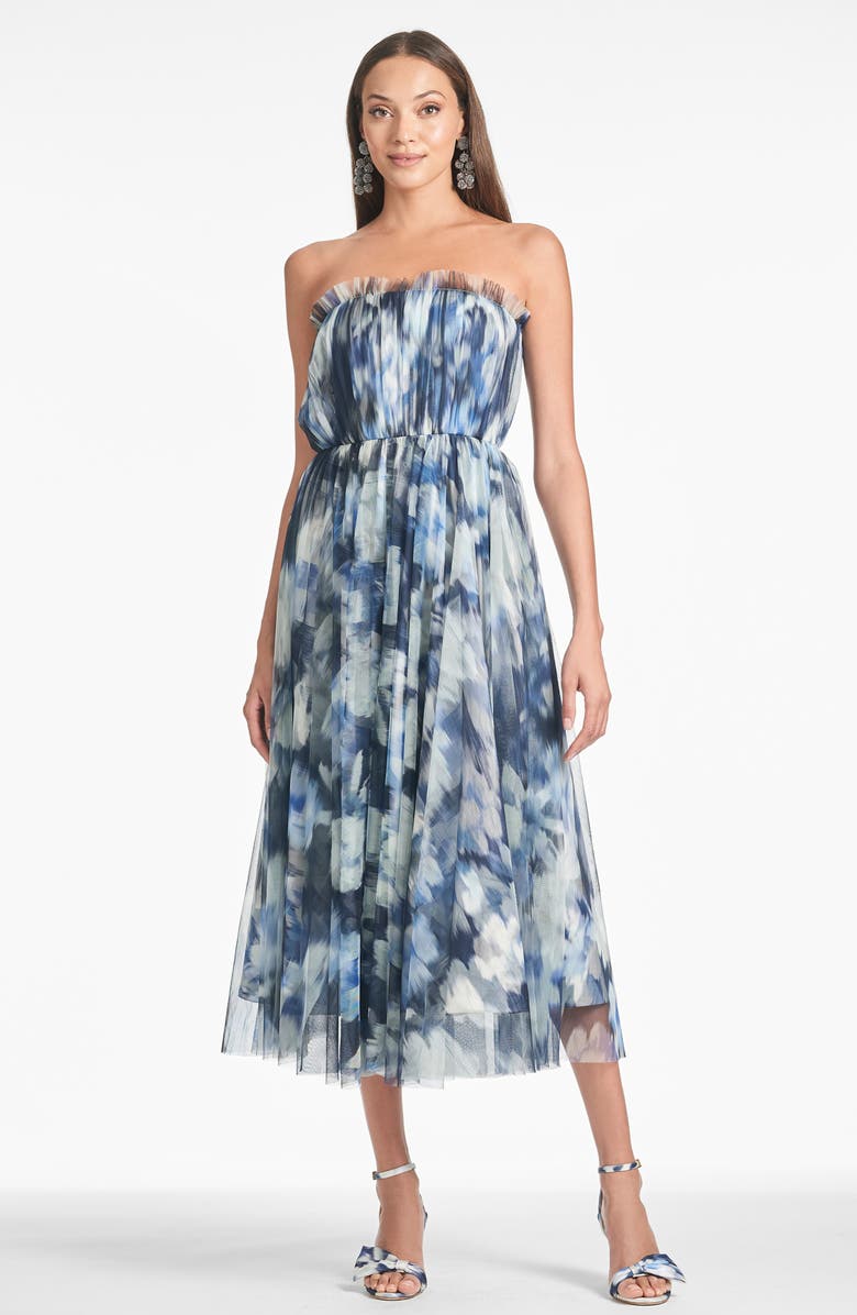 Sachin & Babi Marni Strapless Tulle Cocktail Dress, Alternate, color, 