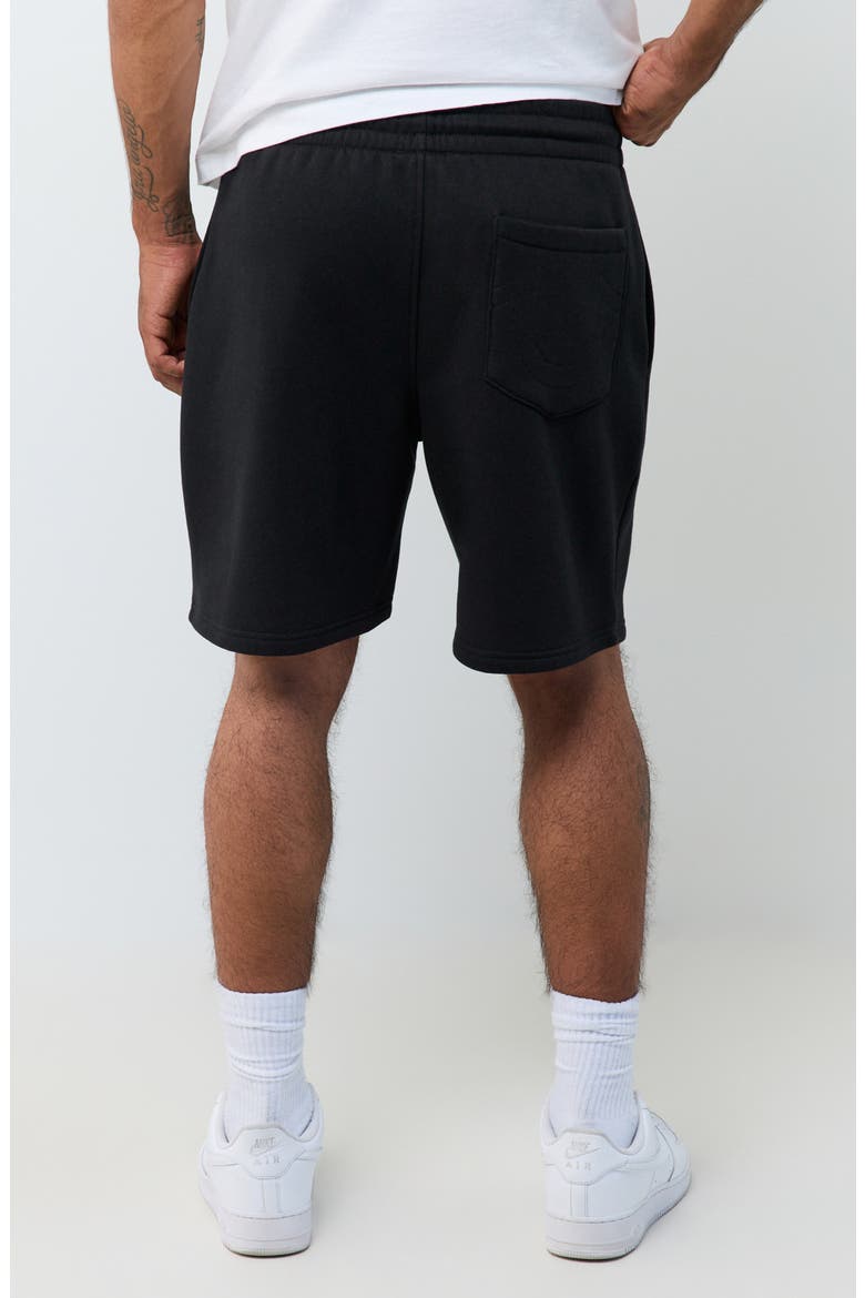 Balloon Graphic Fleece Shorts, Alternate, color, JET BLACK