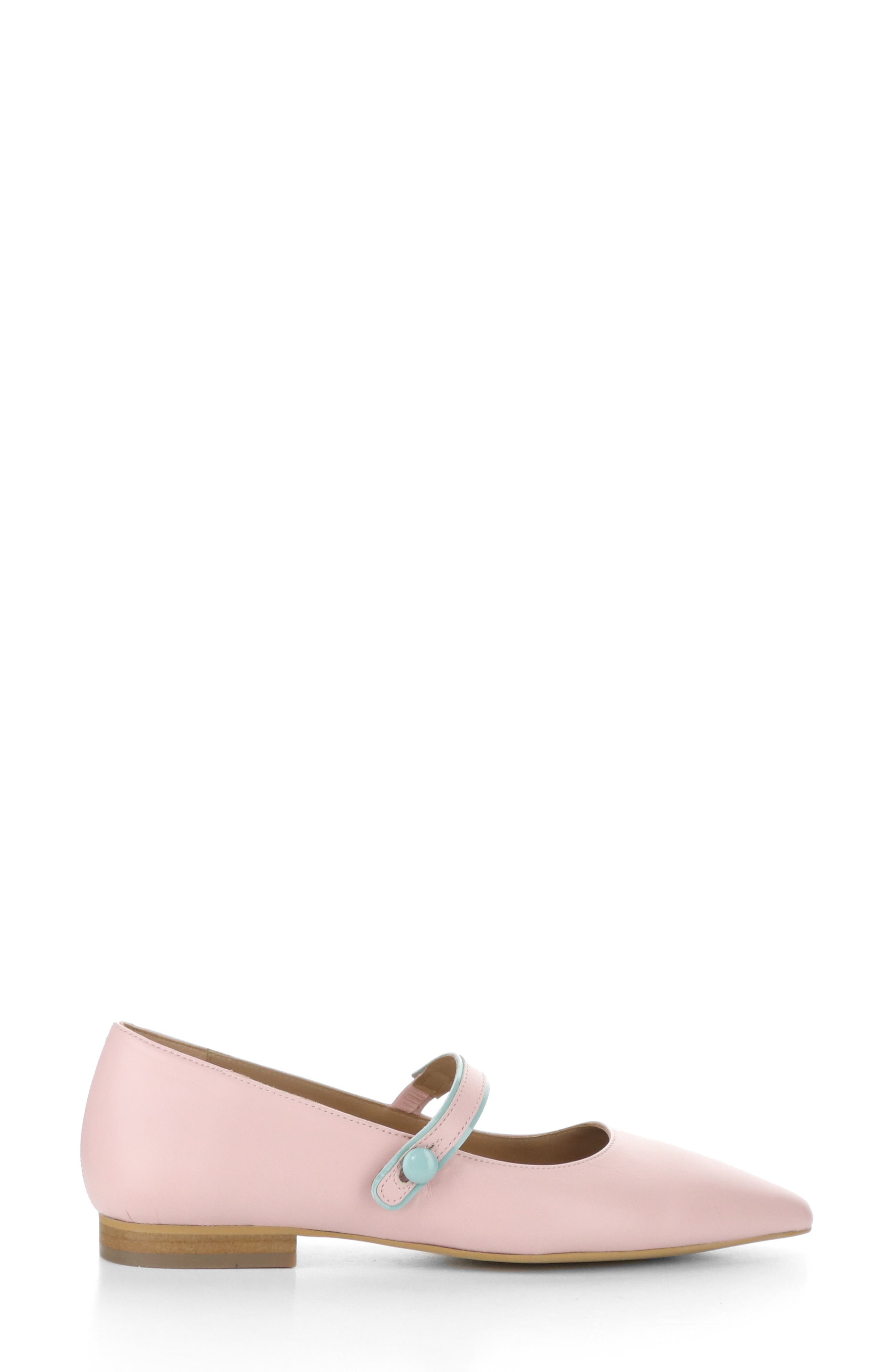 Suln Pointed Toe Flat, Alternate, color, PALE PINK KAISER/ NAPPALAK