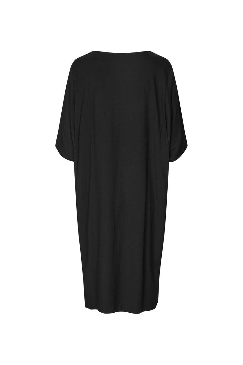 MaNattie Loose Fit Short Sleeve Dress, Alternate, color, Black