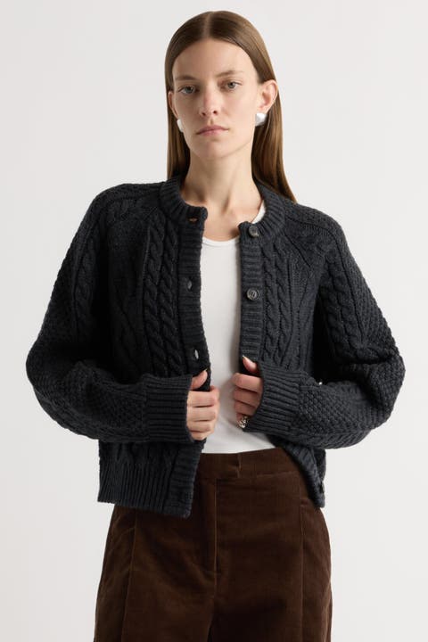 Eloise Button Cable Cardigan