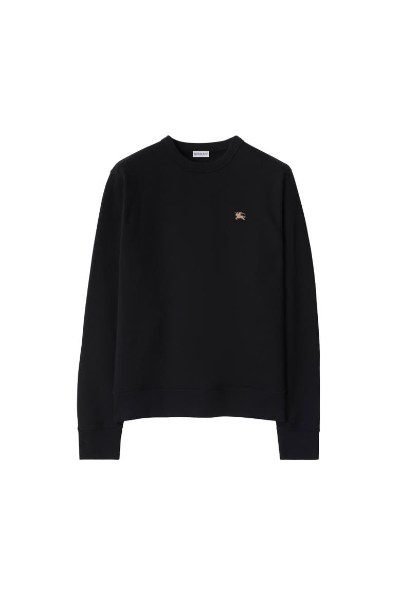 Knight Stamp Cotton Sweatshirt, Alternate, color, Black