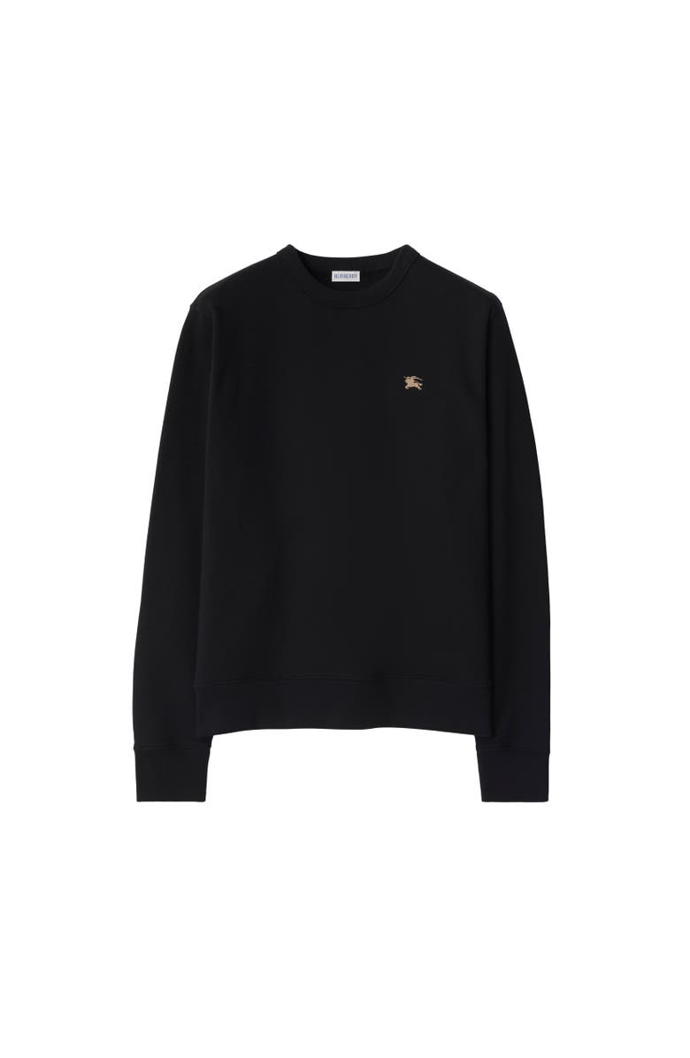 Burberry Knight Stamp Cotton Sweatshirt, Alternate, color, Black